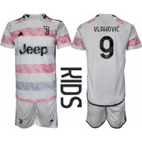 Juventus Dusan Vlahovic #9 Replica Away Minikit 2023-24 Short Sleeve (+ pants)